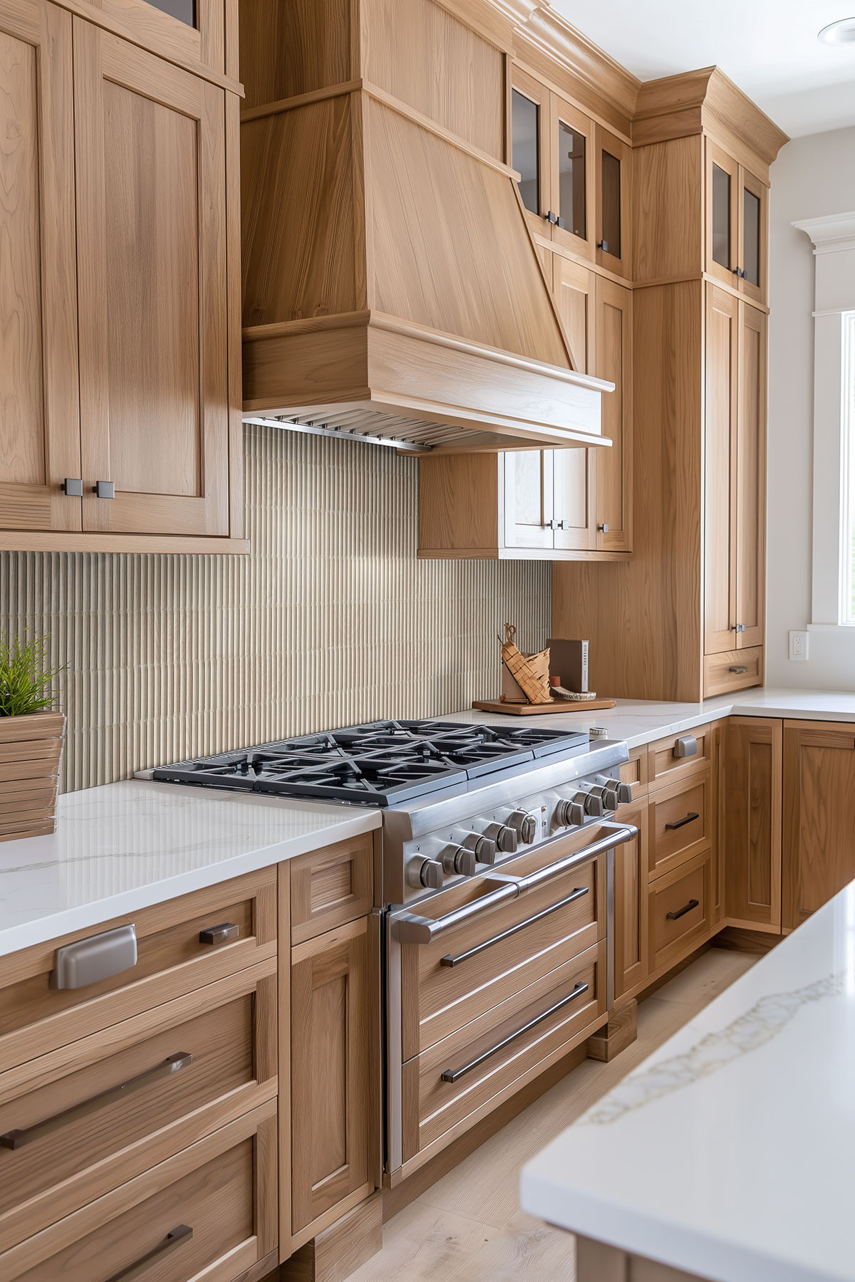 abedul backsplash in a kitchen