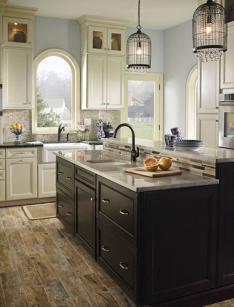 Madreperola Quartzite countertop installed