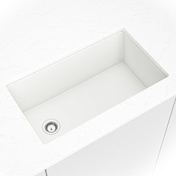 White Quartz Single Bowl 3119