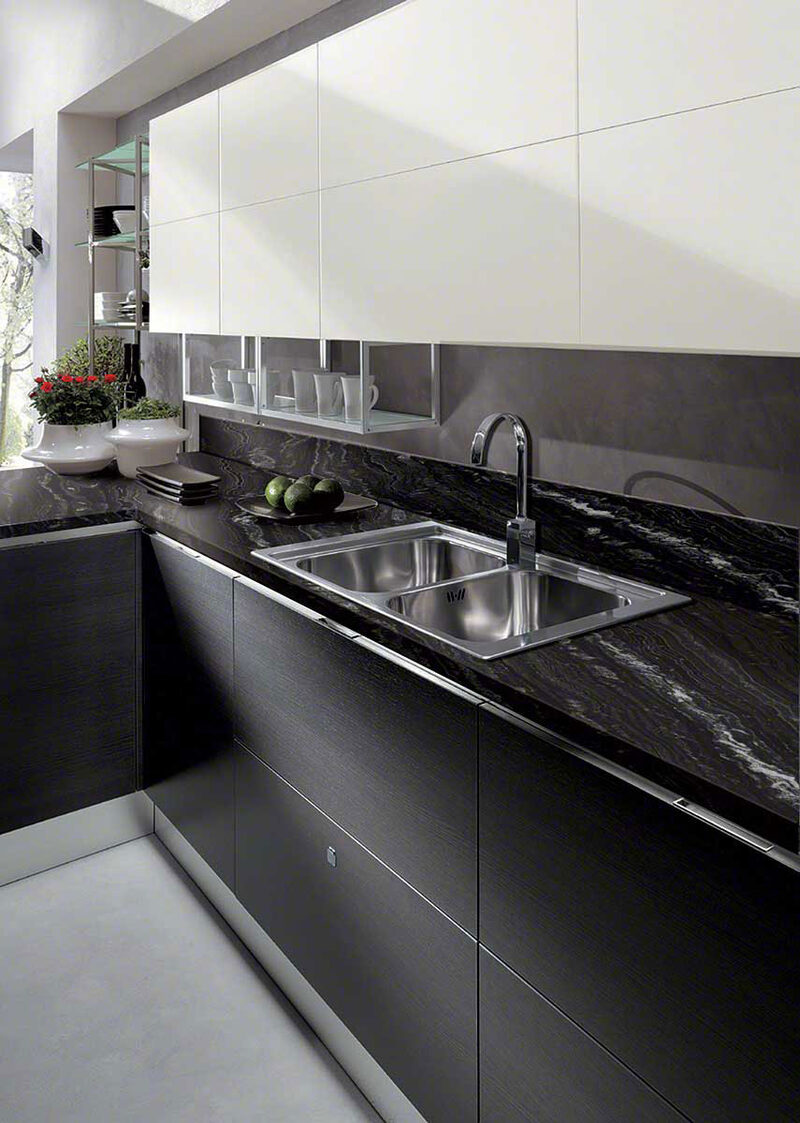 Agatha Black Granite countertop installed