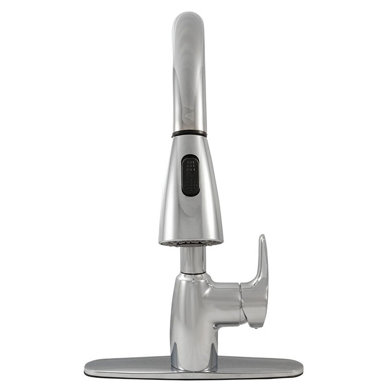 1 Handle Pull-Out Sprayer Kitchen Faucet - 802 Chrome detail view
