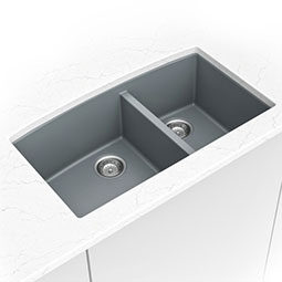 Gray Quartz Double Bowl 60/40-3219