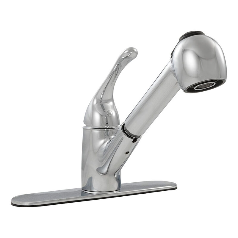 1 Handle Pull Out Sprayer Kitchen Faucet 803 Chrome