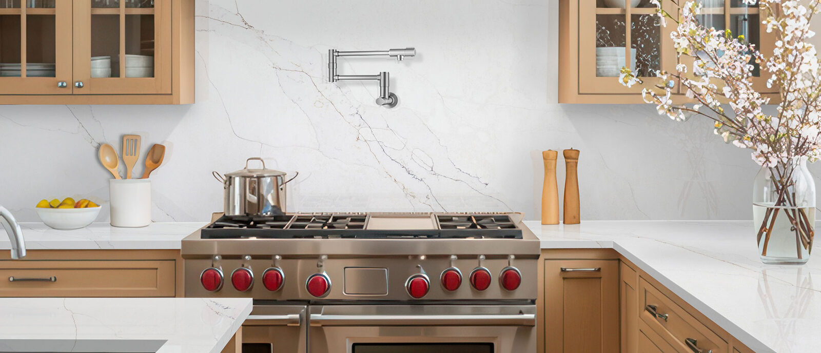 Calacatta Abezzo Quartz countertop in a kitchen
