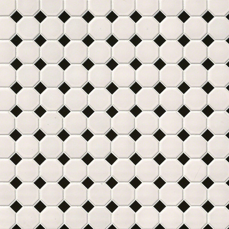 White And Black Matte Octagon surface detail