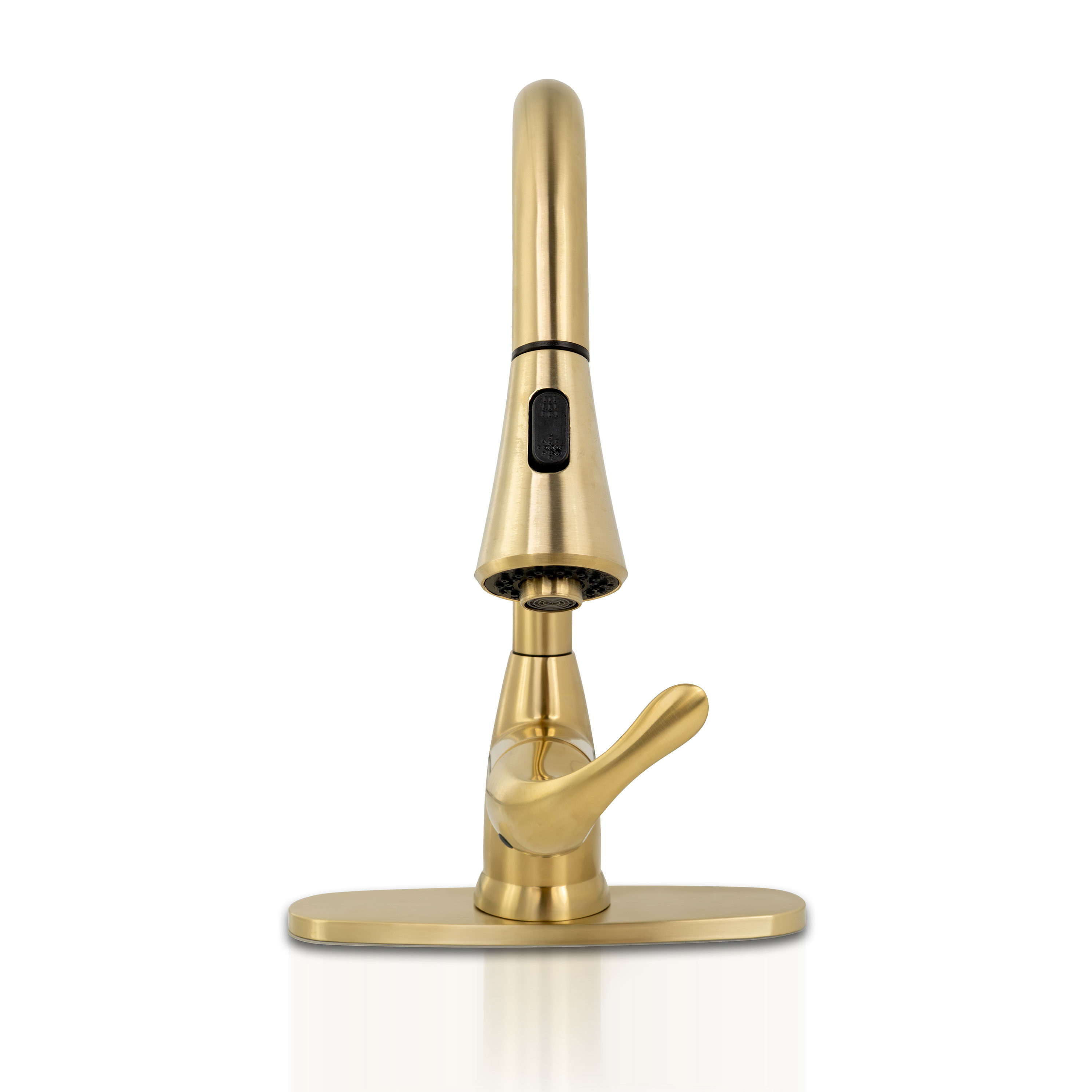 1 Handle Pull-Down Sprayer Kitchen Faucet - 803 Gold detail view