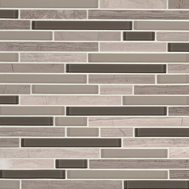 Modello Grigio Interlocking 6mm tile, full view