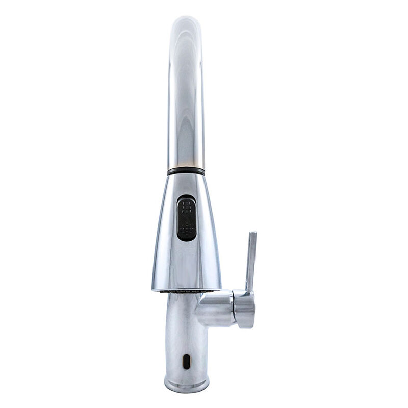 Touch-Less Infrared Sensor Kitchen Faucet - 812 Chrome detail view — view 2