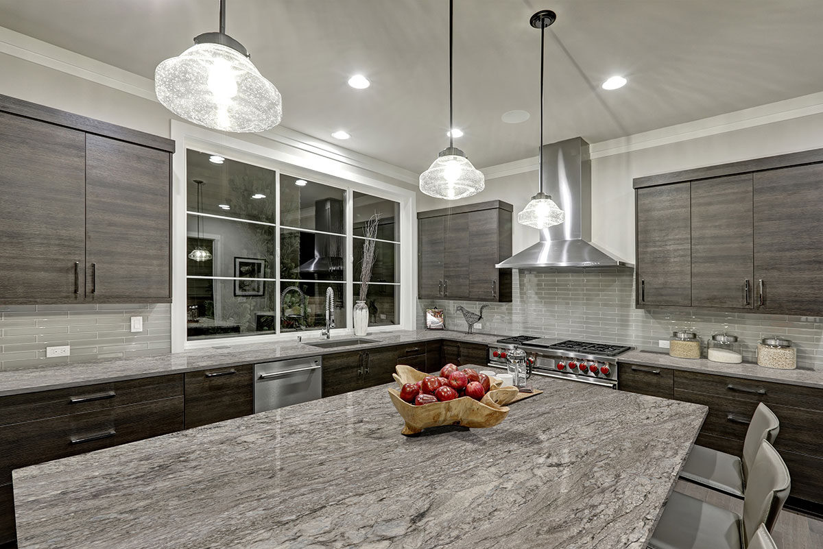 Azul Celeste Granite countertop installed