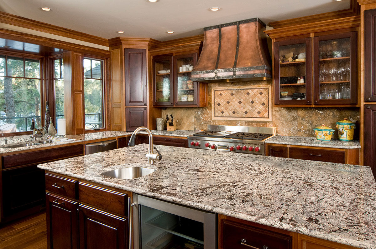 Bianco Antico Granite countertop installed — view 2