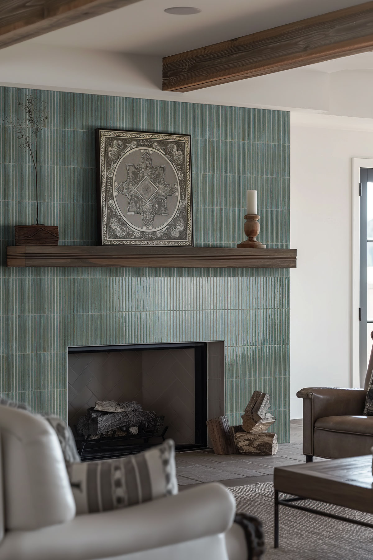 caraibi backsplash in a living room