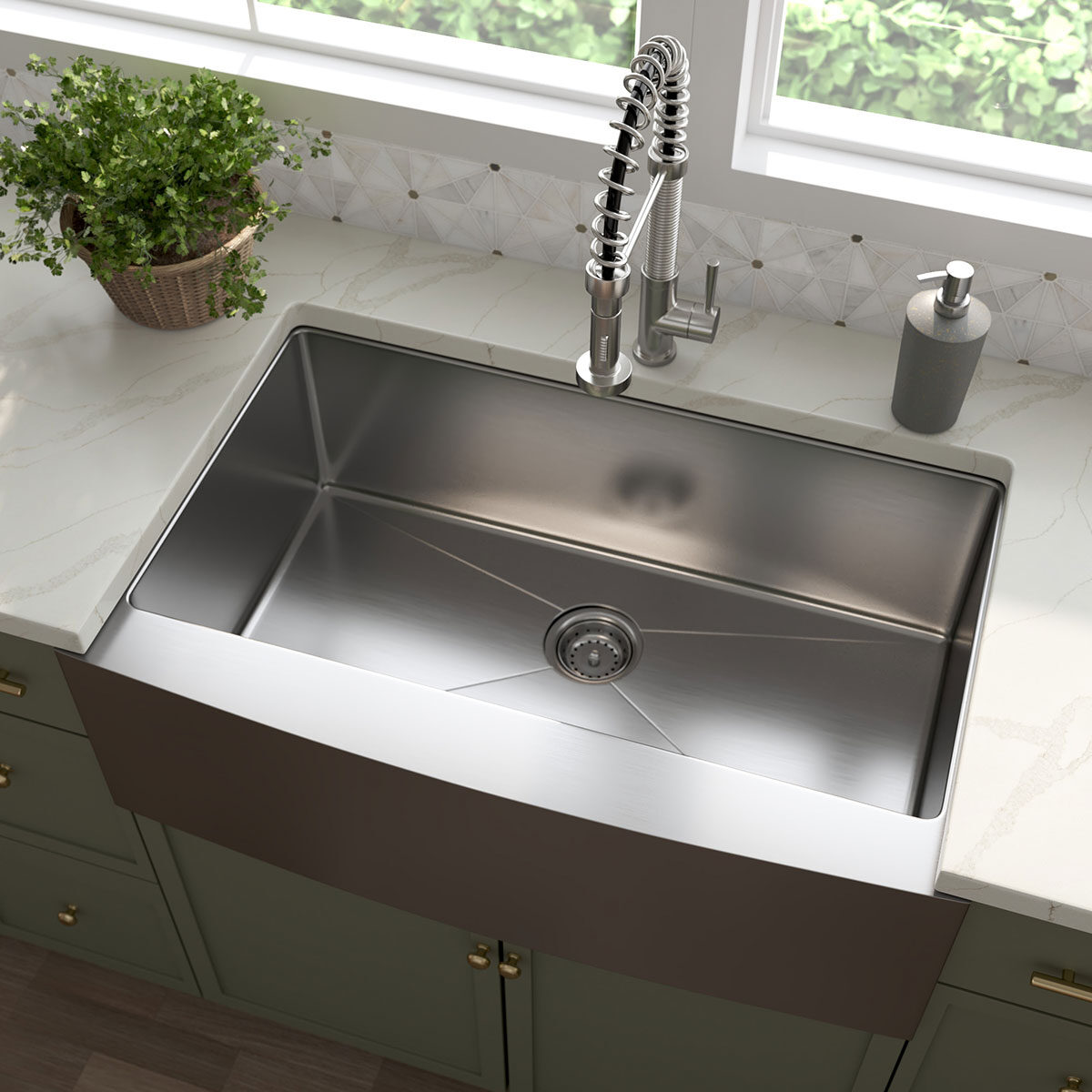 Elegante Pinwheel Gold backsplash in a kitchen — view 4