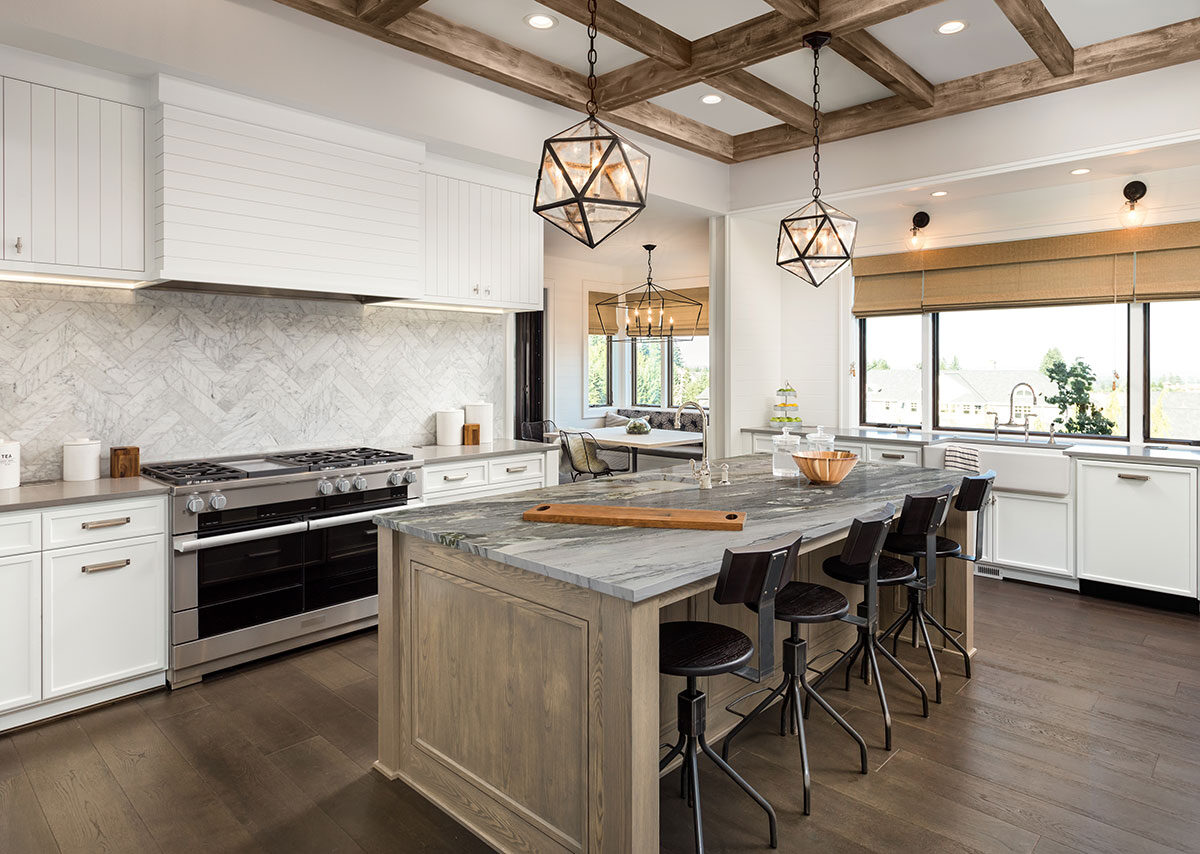 Portinari Marble countertop installed — view 2