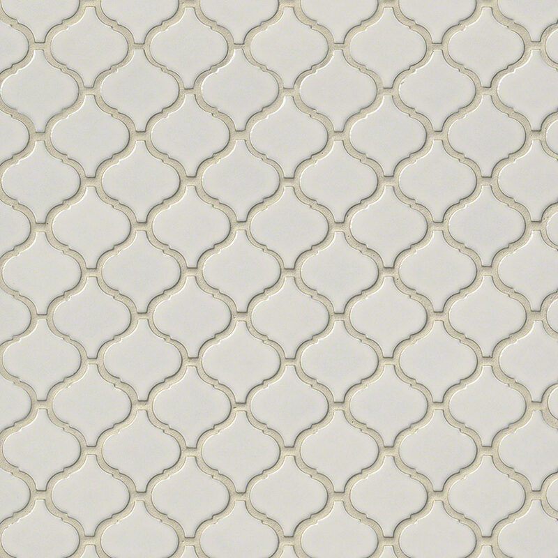 Bianco Arabesque Tile surface detail