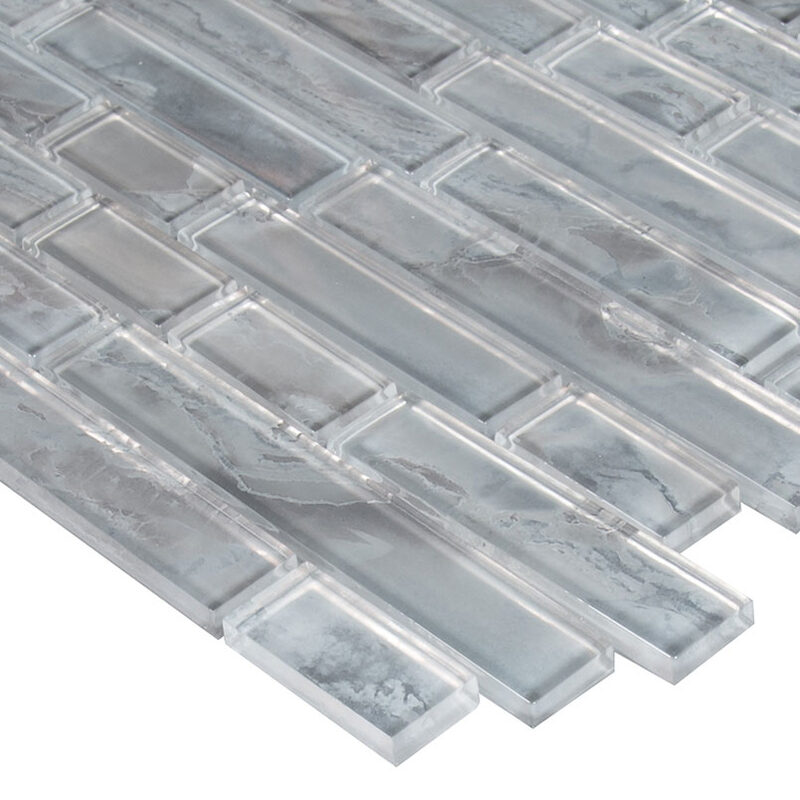 Crystallized Glass Blend 8mm Silver Canvas surface detail