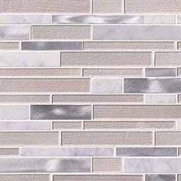 White Wave Interlocking Pattern 4mm color swatch