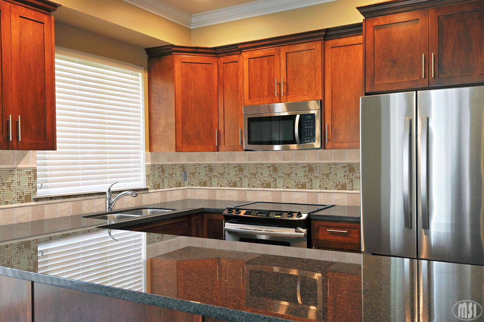 Ubatuba Granite countertop installed — view 4