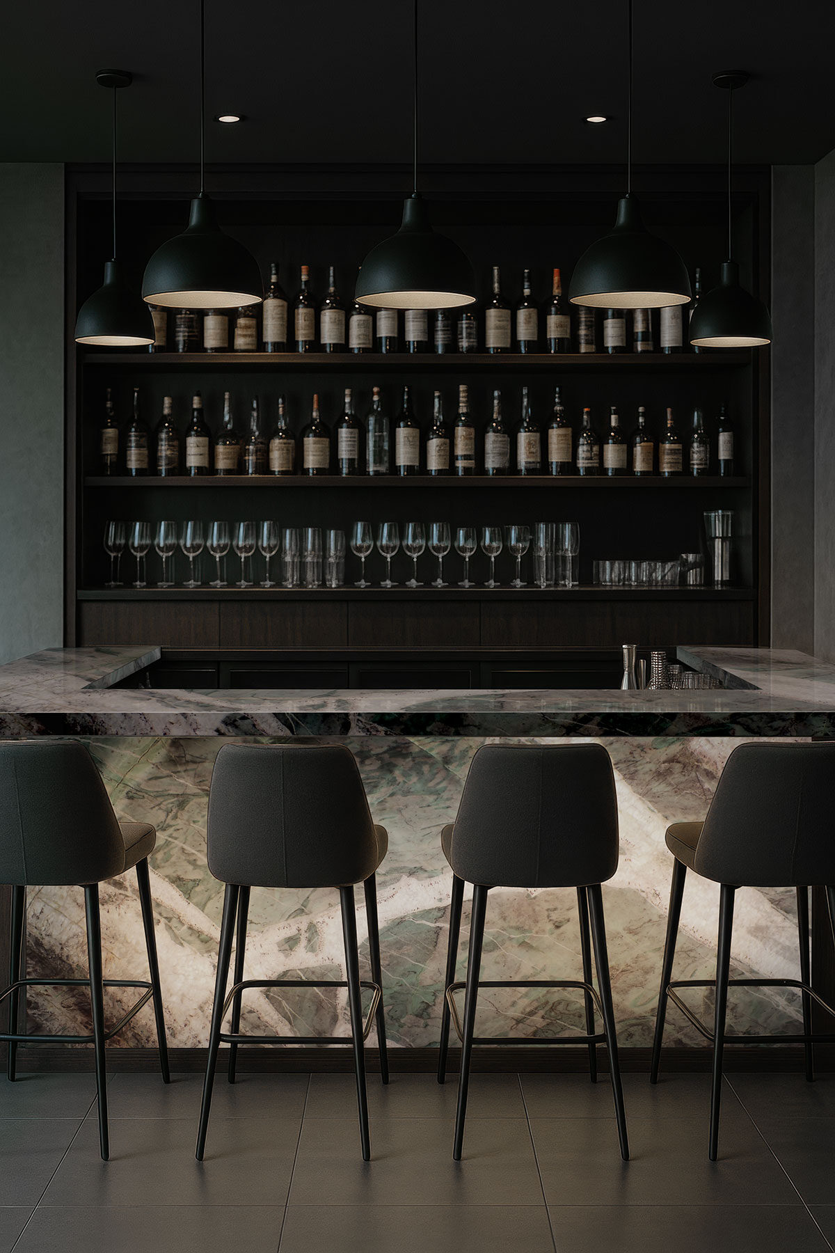 Patagonia Green Quartzite countertop installed — view 3