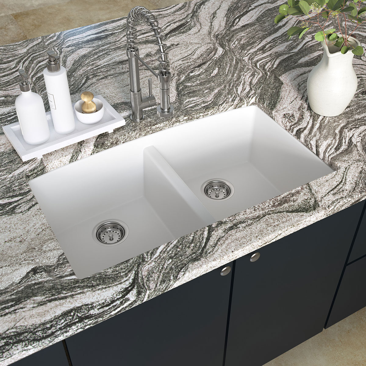 Gray Mist Granite countertop in a kitchen — view 2
