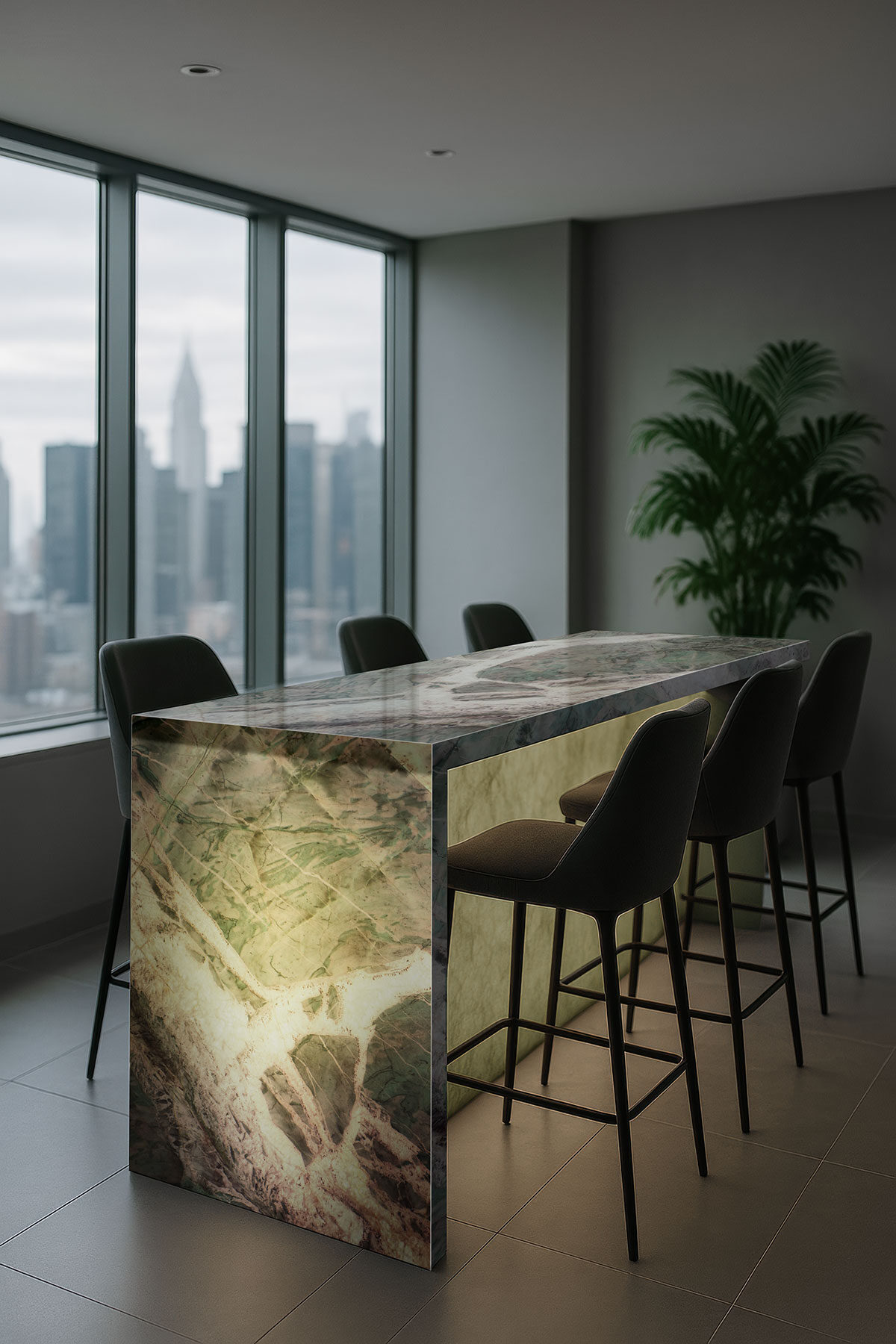 Patagonia Green Quartzite countertop installed — view 8