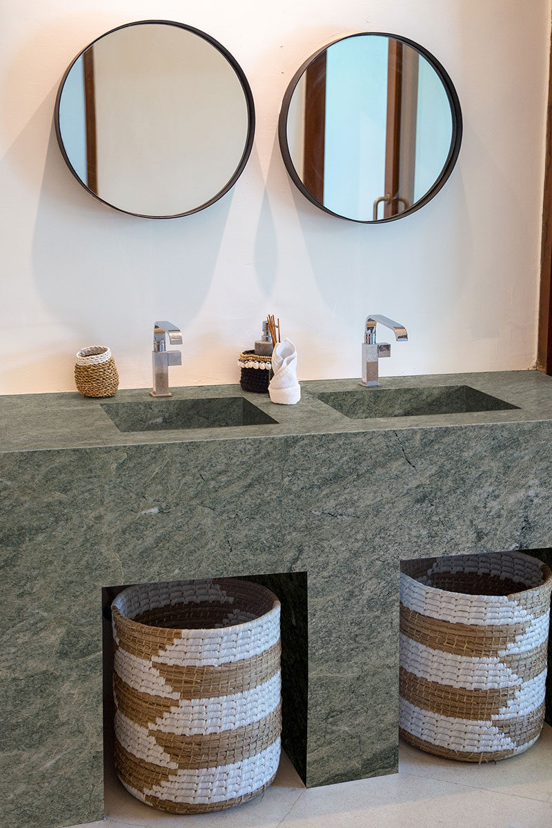 Costa Esmeralda Granite countertop installed — view 4