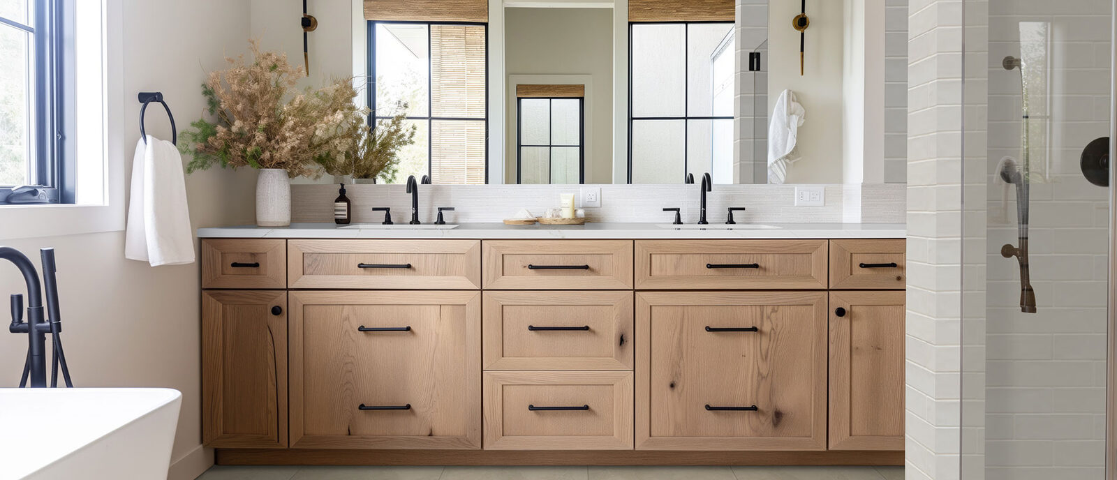 Calacatta Miraggio Gold Quartz countertop in a bathroom
