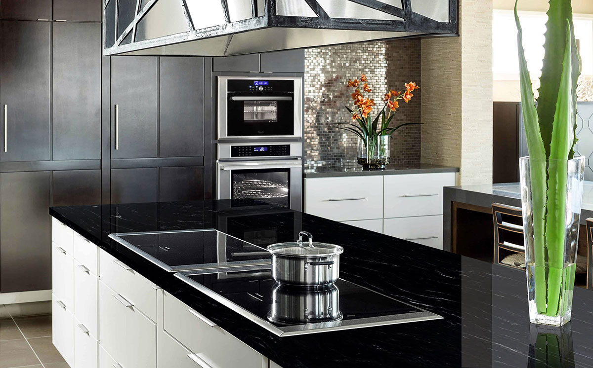 Via Lactea countertop in a kitchen