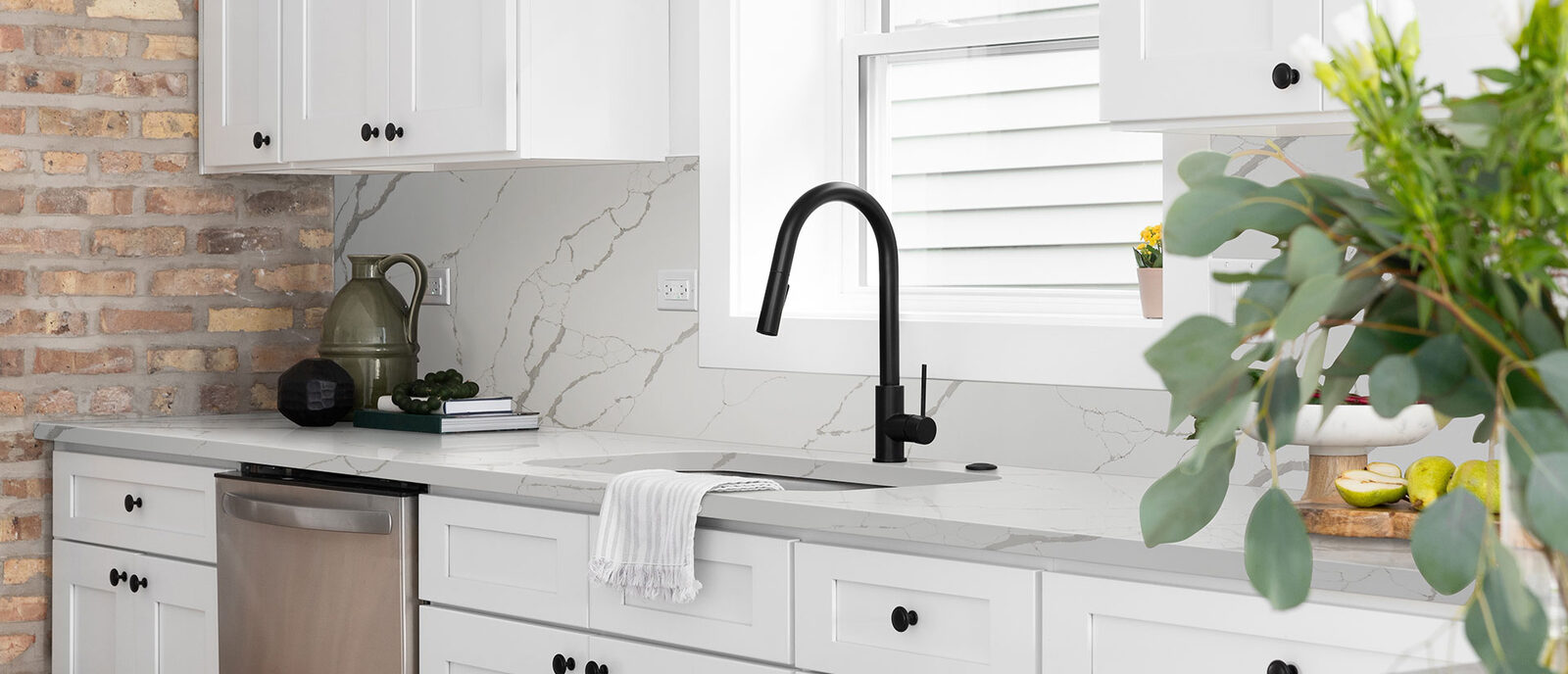 New Calacatta Laza Quartz countertop installed