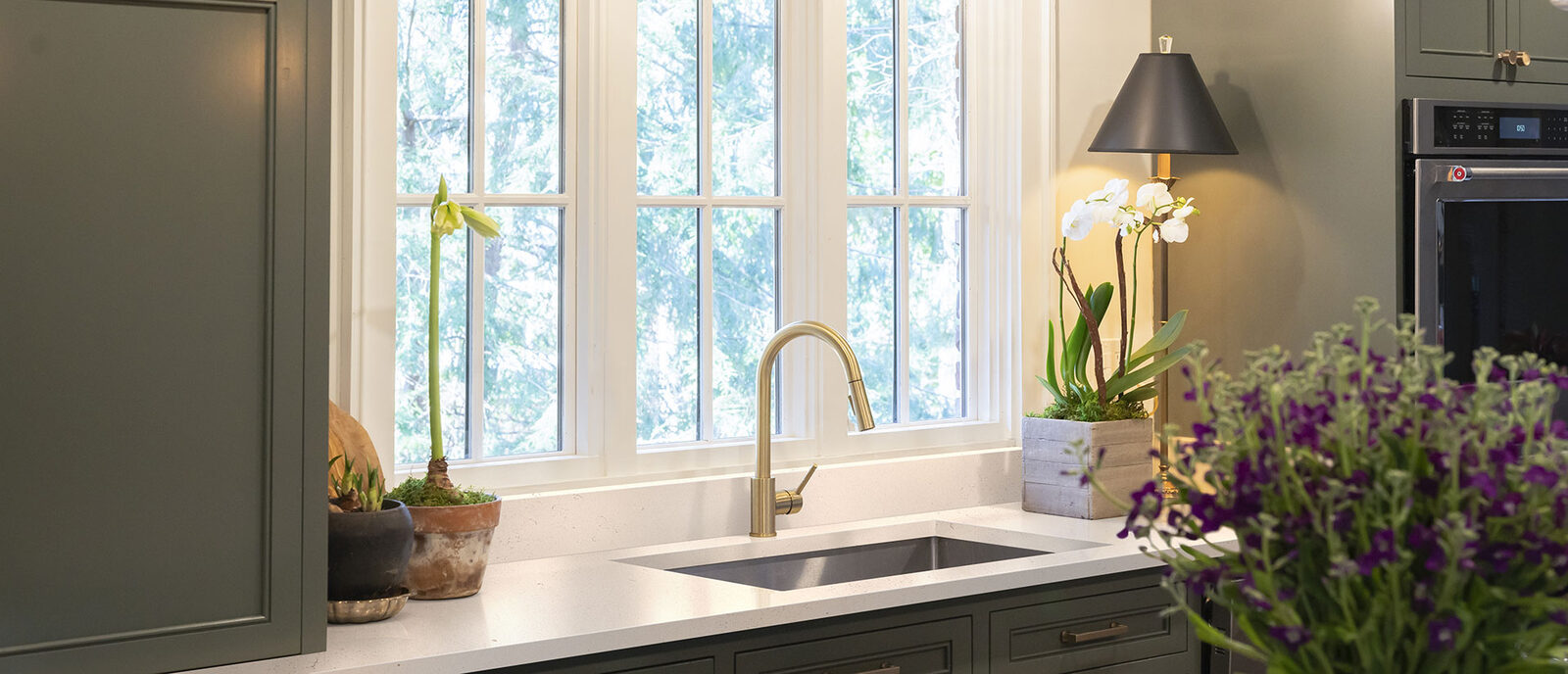 Carrara Marmi Quartz countertop in a kitchen