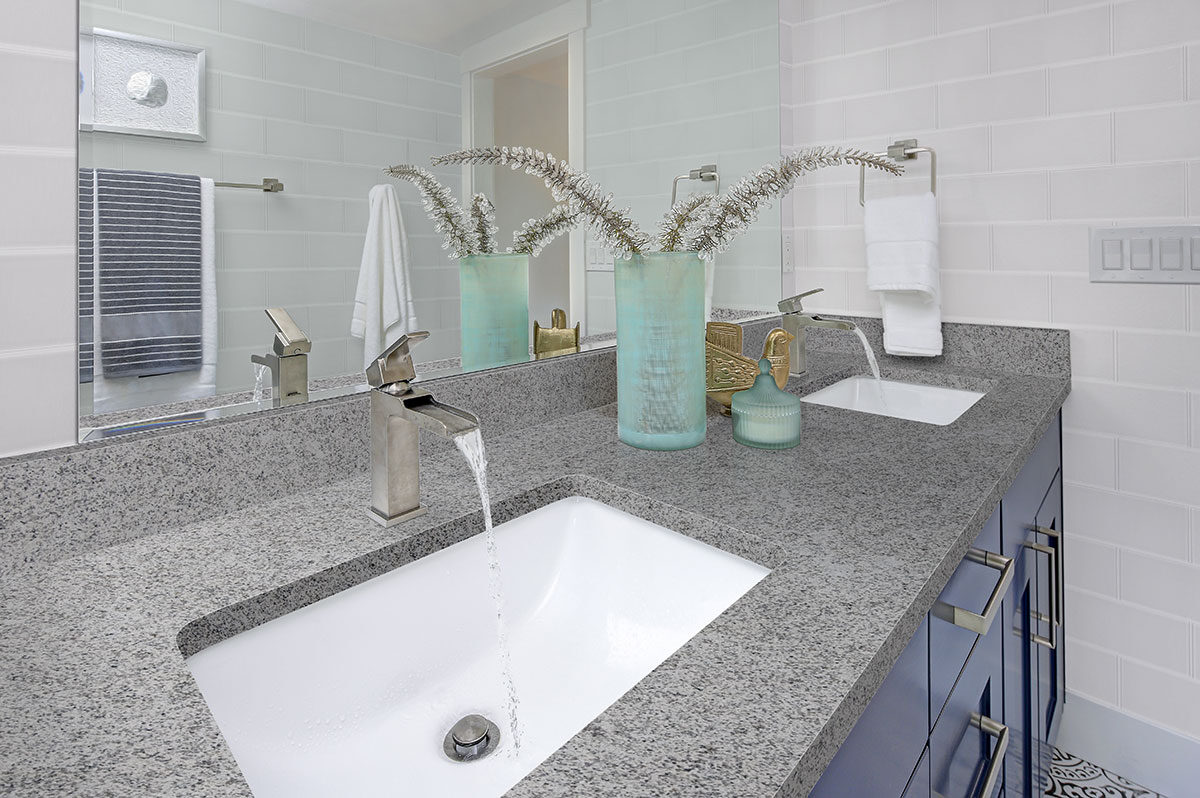 Ceara White Granite countertop installed — view 2