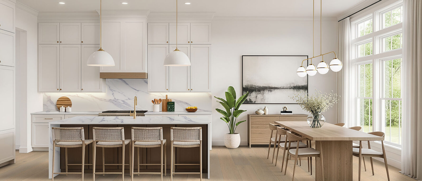 Calacatta Anava Quartz countertop in a kitchen