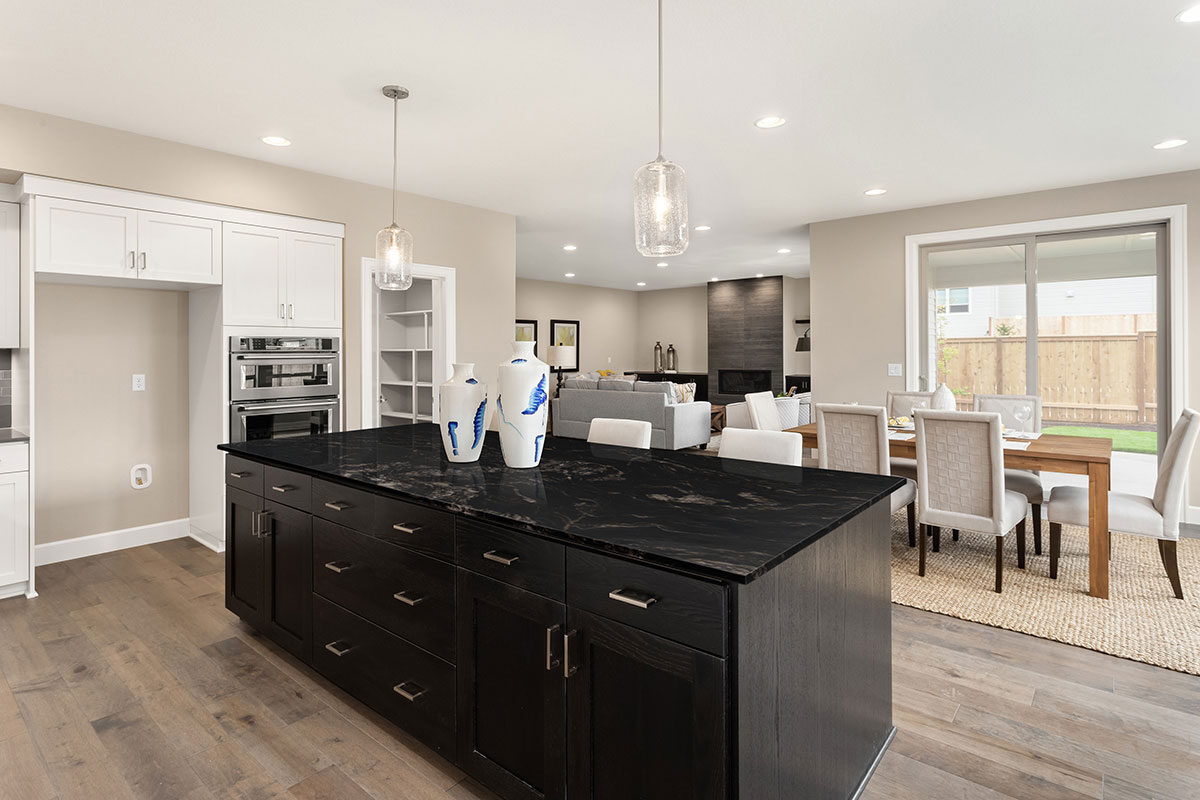 Titanium Granite countertop installed — view 3