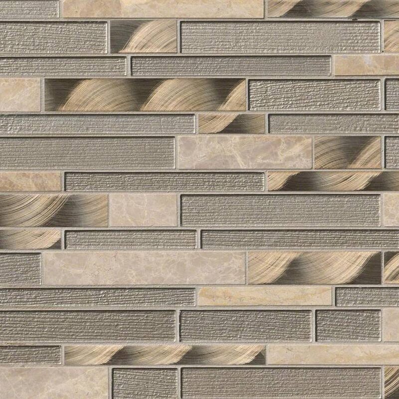 Champagne Toast Interlocking Pattern 4mm tile, full view
