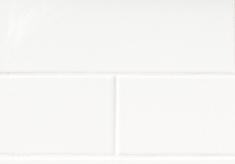 White 4x16 Glossy tile, full view