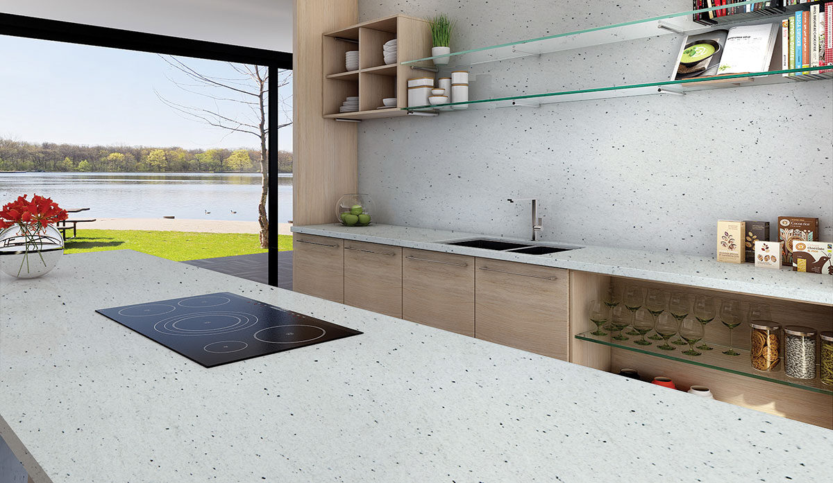 Pitaya White countertop installed — view 2