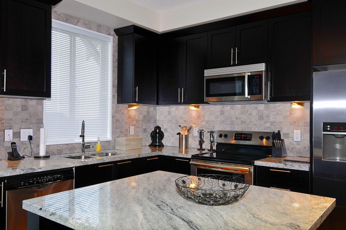 Napa Gray backsplash installed