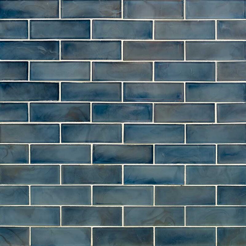 Blue Shimmer 2x6x6mm Subway surface detail — view 2