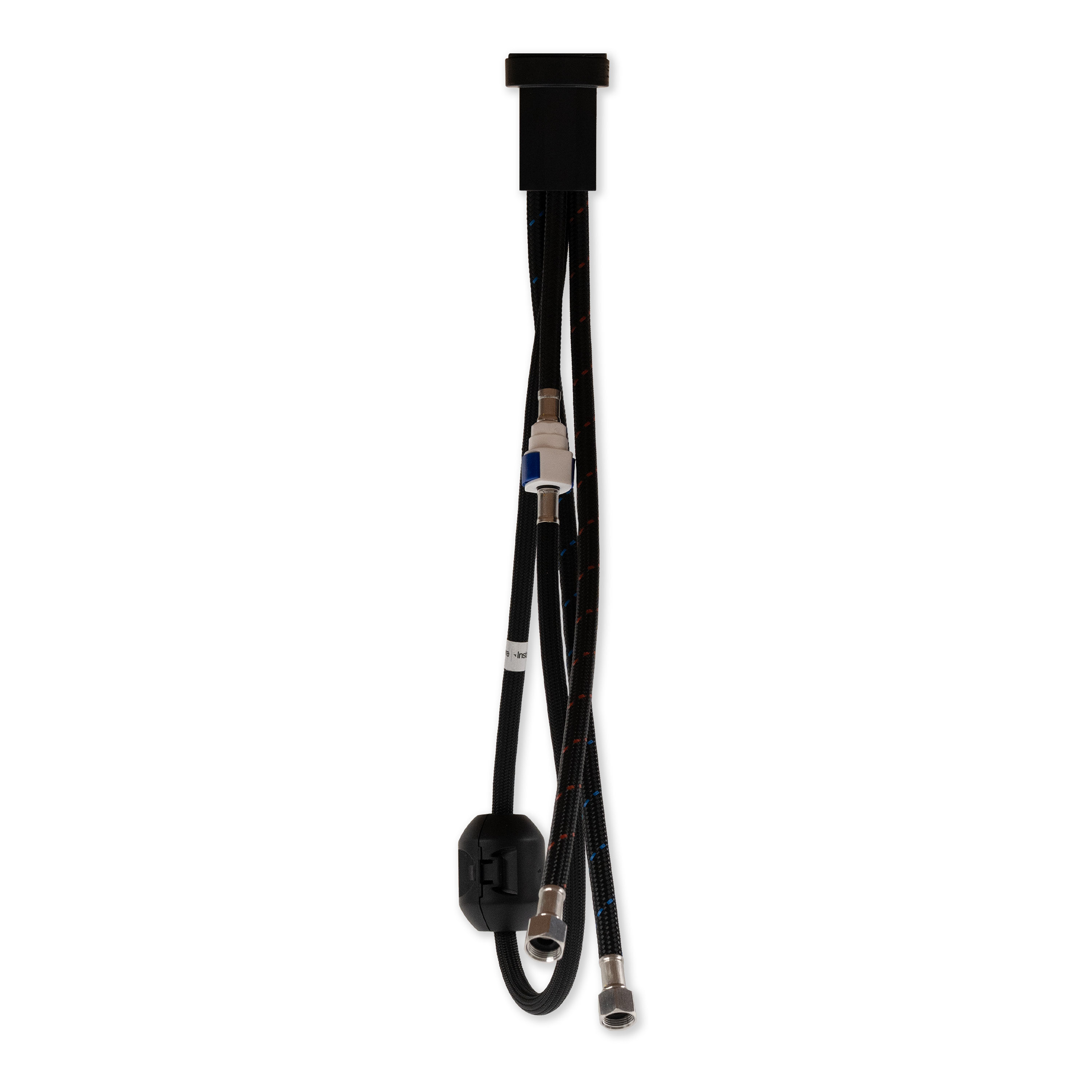1-Handle Pull-Down Sprayer Kitchen Faucet with Deckplate - 804 Matte Black detail view