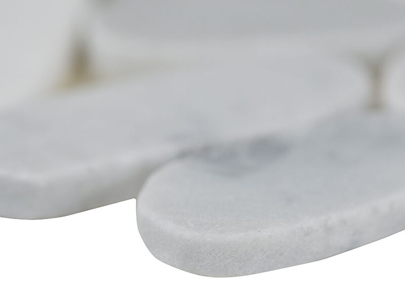 Sliced Carrara White Pebble tile — product photo — view 2