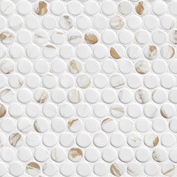 Calacatta Gold Matte Round Backsplash Tile color swatch