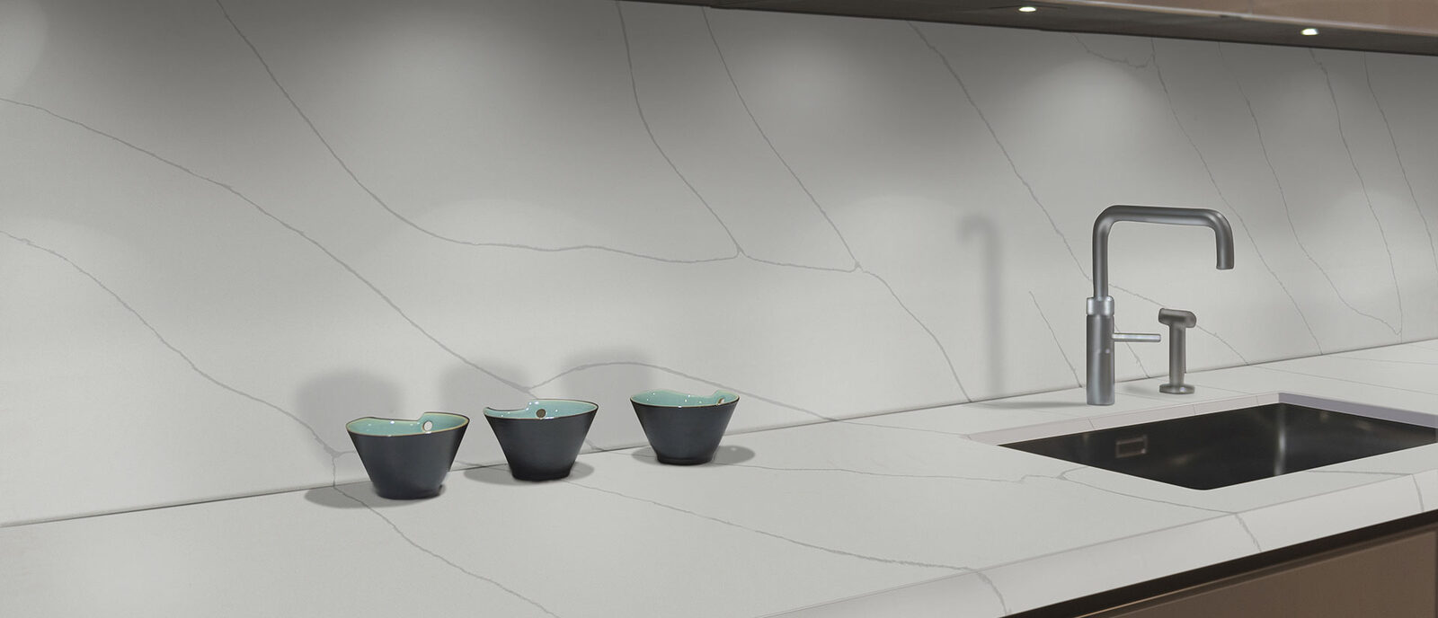 Calacatta Ultra Quartz countertop in a kitchen