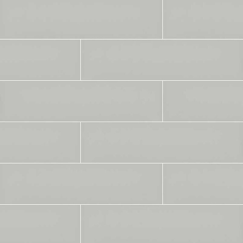 Gray Glossy Subway Tile 4x16