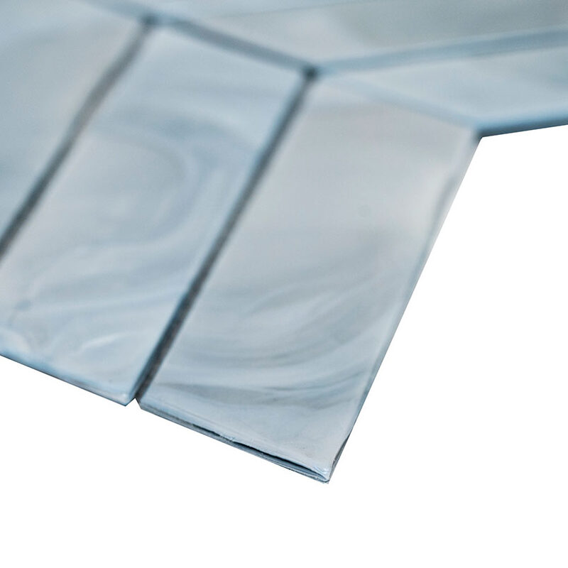 Blue Shimmer Chevron 6mm surface detail