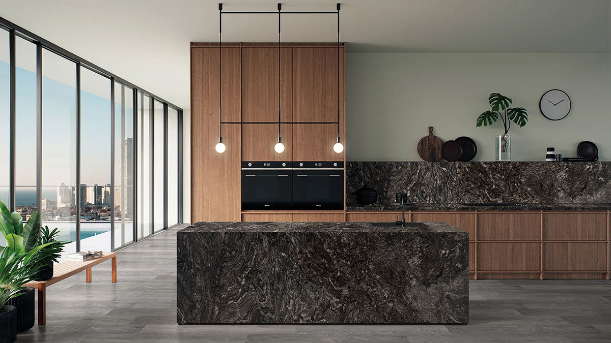Black Forest Granite countertop installed — view 3