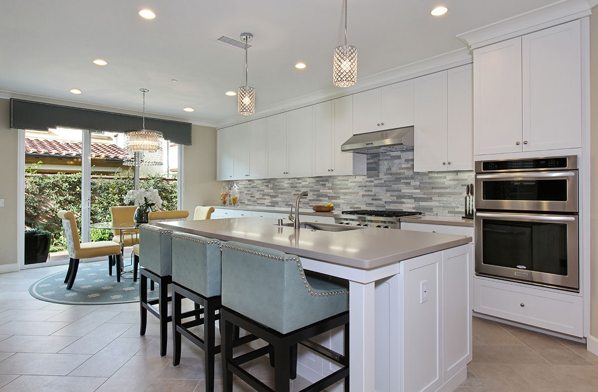 Sierra Blue Mini backsplash installed
