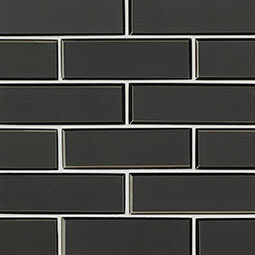 Metallic Gray Bevel Subway Tile color swatch