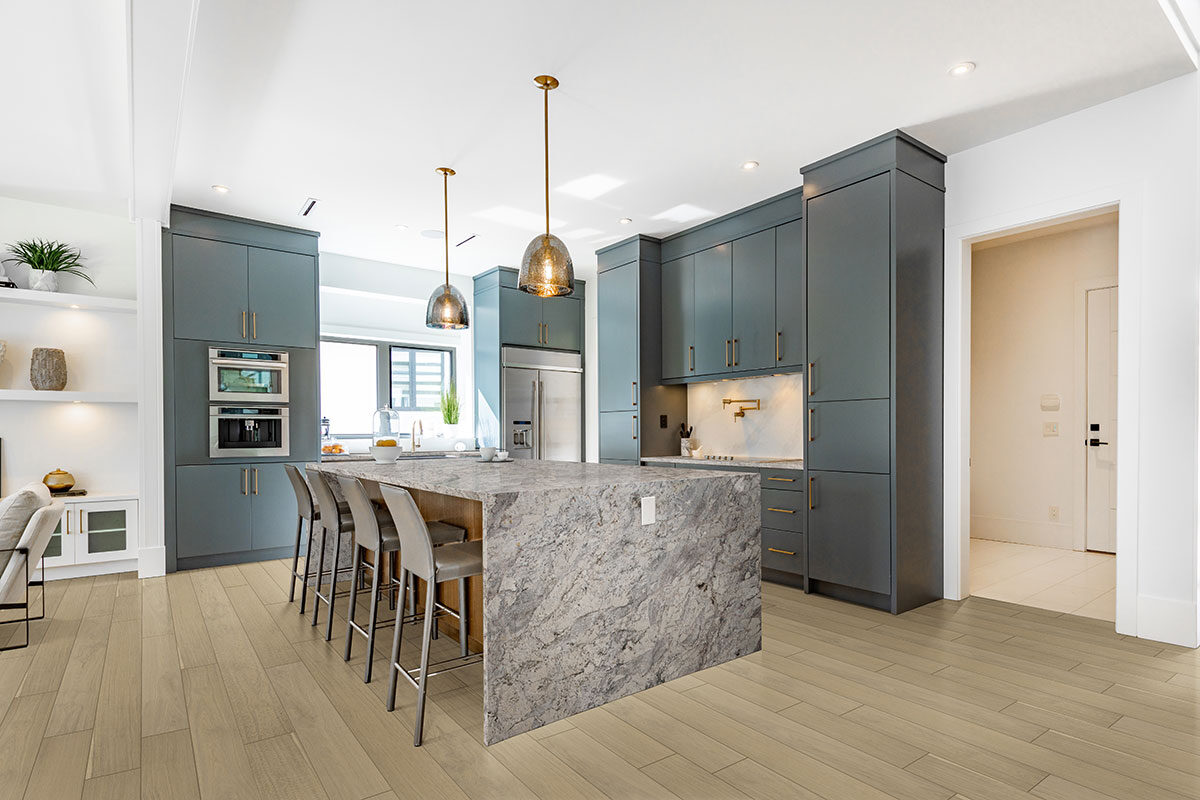 White Spring Granite countertop in a kitchen