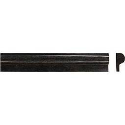 Premium Black 1x2x12 Polished Rail Molding color swatch