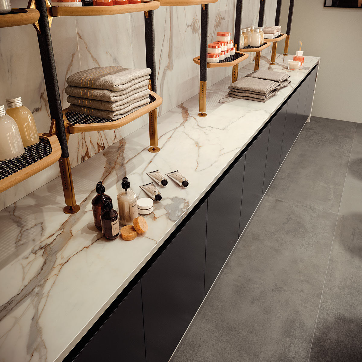 Calacatta Marbella Polished backsplash in a kitchen — view 5