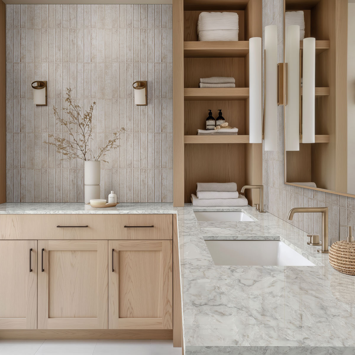 Biscotti 2x10 backsplash in a kitchen — view 3